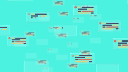 Animated Digital Interface Data Communication Background