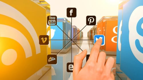 Modern 3D Social Media Opener with Interactive Cubes