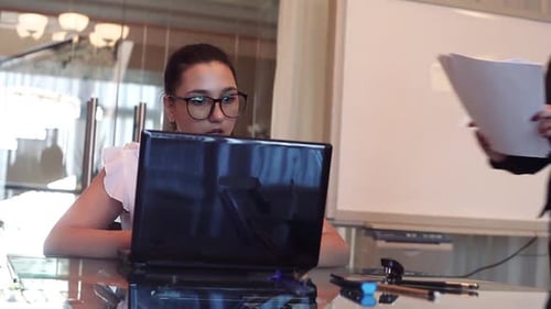 Business Woman Mentor Scolds His Subordinate in the Office