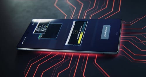 Smartphone with Modern Antivirus Software