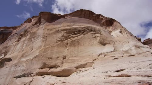 Tan Rock Mountain Under a Blue Sky