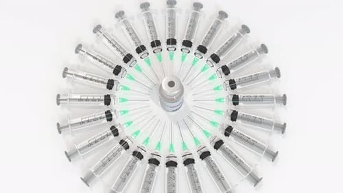 Medical Syringes and Vaccine Vial Animation
