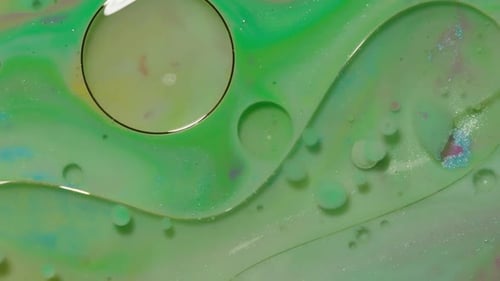 Colorful Green Yellow Bubbles Surface Wallpaper Themes Background Multicolor Space Universe Concept