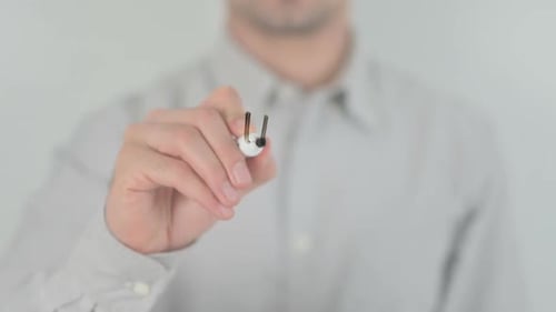 Writing Hot Summer on Clear Surface