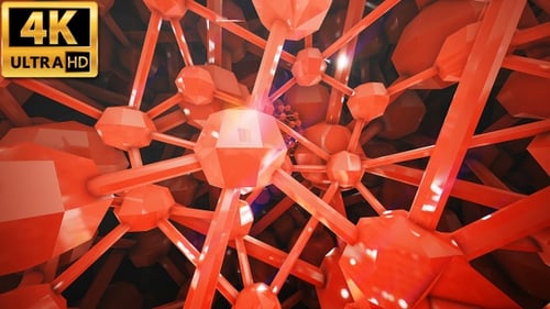 Red Abstract Background Loop 4k