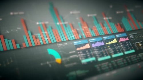 Futuristic Animated Financial Data Analysis Dashboard