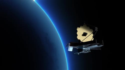 Advanced Space Telescope Unfolds in Orbit Around Distant Planet