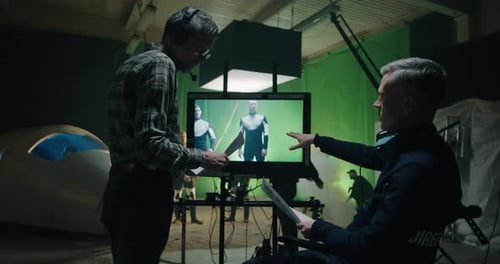 Film Production Behind The Scenes With Green Screen