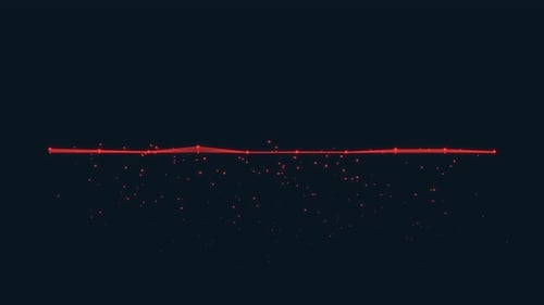 Dynamic Red Glowing Line and Particle Animation