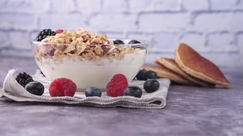 Breakfast Bowl with Yogurt, Granola and Fruit