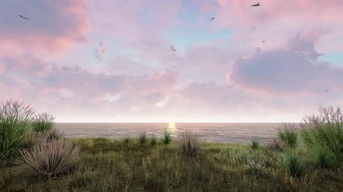 Ocean View With Sunset