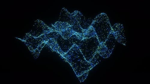 Abstract Wavy Particle Mesh Digital Background Loop