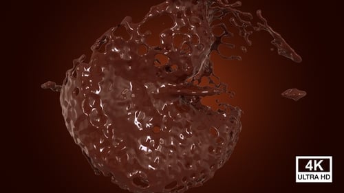 Dynamic Chocolate Liquid Fluid Splash Reveal