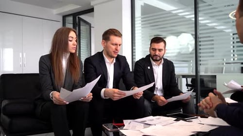 Business Team Meeting in a Modern Office