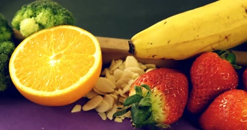 Healthy Fruits and Vegetables Close Up Shot