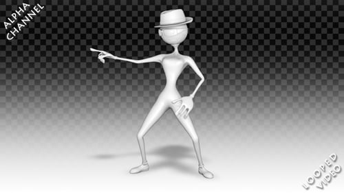 3D Frauenfigur — Zeichentrick Lustiger Tanz