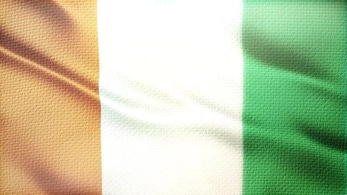 Waving Flag of Côte d'Ivoire Seamless Loop