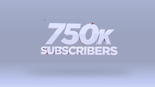 Dynamic 3D YouTube Subscriber Count Celebration Animation