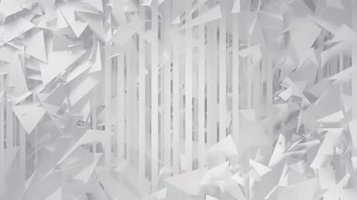 Clean White Abstract Geometric Shapes Background Animation