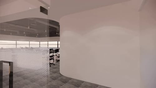 Interior Empty Modern Loft Office open space modern office footage.Modern open concept