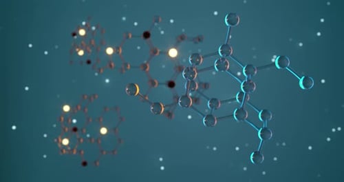 Molecules and biology, biological concept.