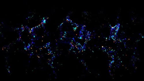 Abstract Shimmering Particle Field Fluid Motion Background