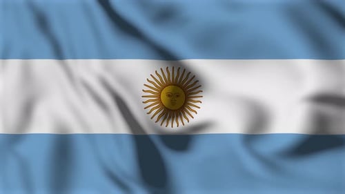 Argentina Flag Waving Animation for National and Corporate Content