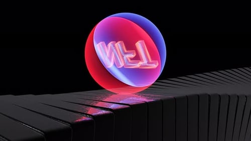 Futuristic Glowing Sphere Reveals Text or Logo