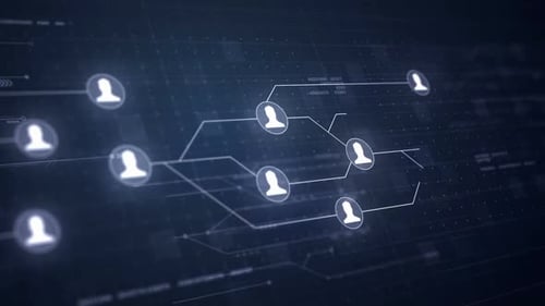 User People Network Circuit Board Link Connection Technology Seamless Loop