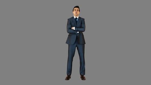 Portrait d'homme d'affaires debout avec les bras croisés