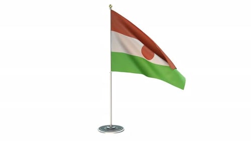 Kleine Flaggenmastschlaufen für Niger mit Alpha-Motiv