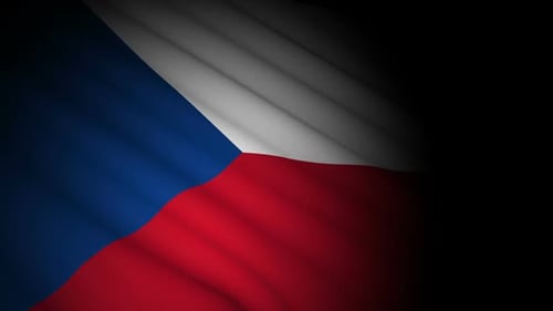 Waving Czech Republic Flag Background Animation