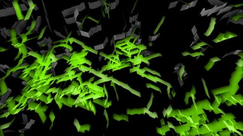 Abstract Geometric Shards Explosion Color Changing Background