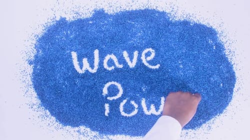 Mano del sur de Asia escribe sobre Blue Wave Power