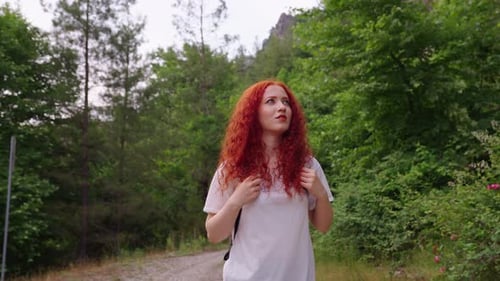 Girl Walking Outdoors