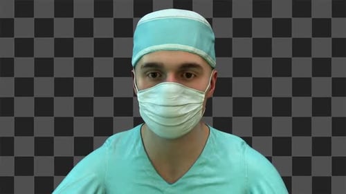 3D Animated Medical Professional with Face Mask