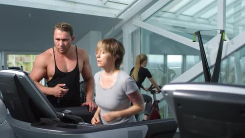 Active People Using Exercise Machines