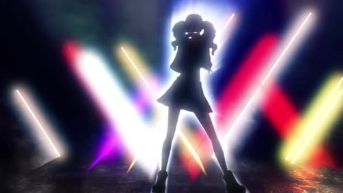 3D-Animation K Pop-Tänzer auf der Bühne der Beleuchtung