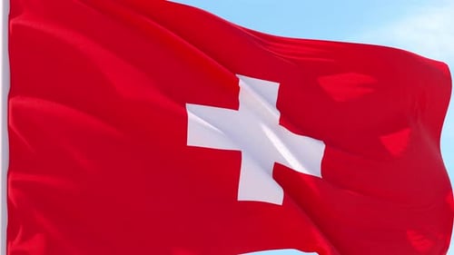 Realistic Waving Switzerland Flag Animation
