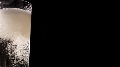 Champagne with Ice Close Up Copy Space