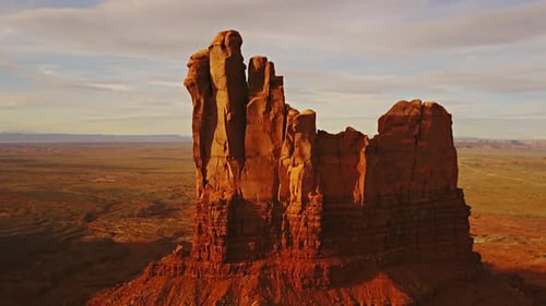 Flying over an amazing rock formation