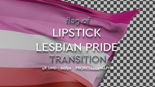 Lesbian Pride Flag Unfurling Reveal Transition