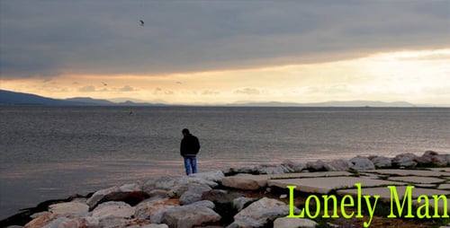 Lonely Man In The Sunset
