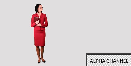 Businesswoman Standing in a Modern Office