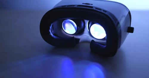 Virtual Reality Headset with Colorful Lights