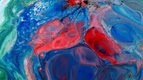Encre abstraite colorée à étaler Art 196