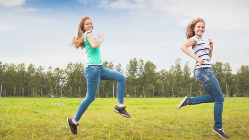 Young People Fun on the Meadow