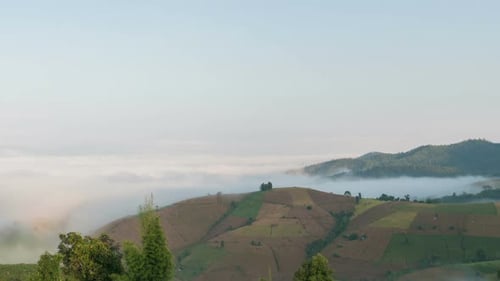 Fog Moving At Mountain