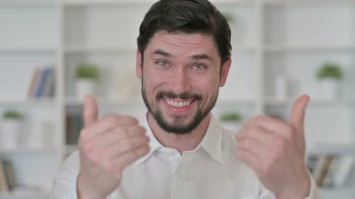 Man Pointing Finger and Inviting