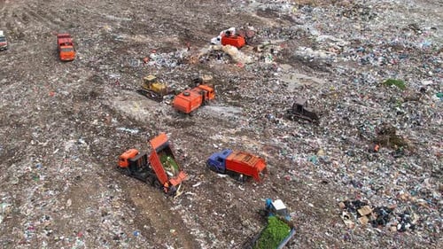 Garbage Dump Aerial View